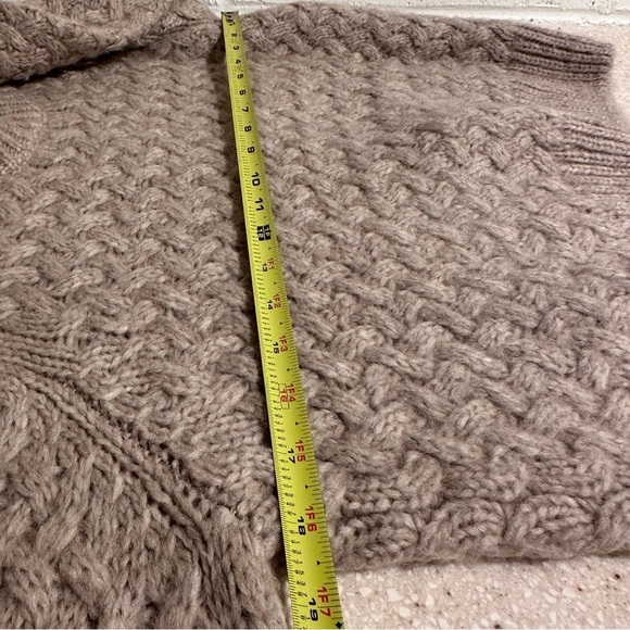 Christina Lehr Cozy Beige Knit Sweater 70% Baby Alpaca Merino Wool Blend Size 1 - Picture 14 of 17